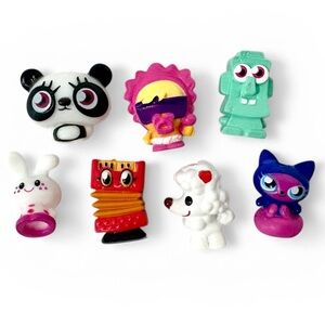 Lot of 7 Moshi Monster Moshing Pencil Topper Case Lady GooGoo Plinky Sooki Rocky